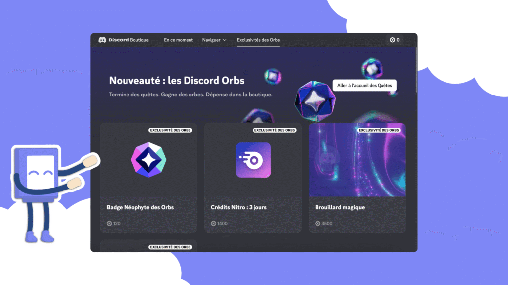 Les orbs sur Discord