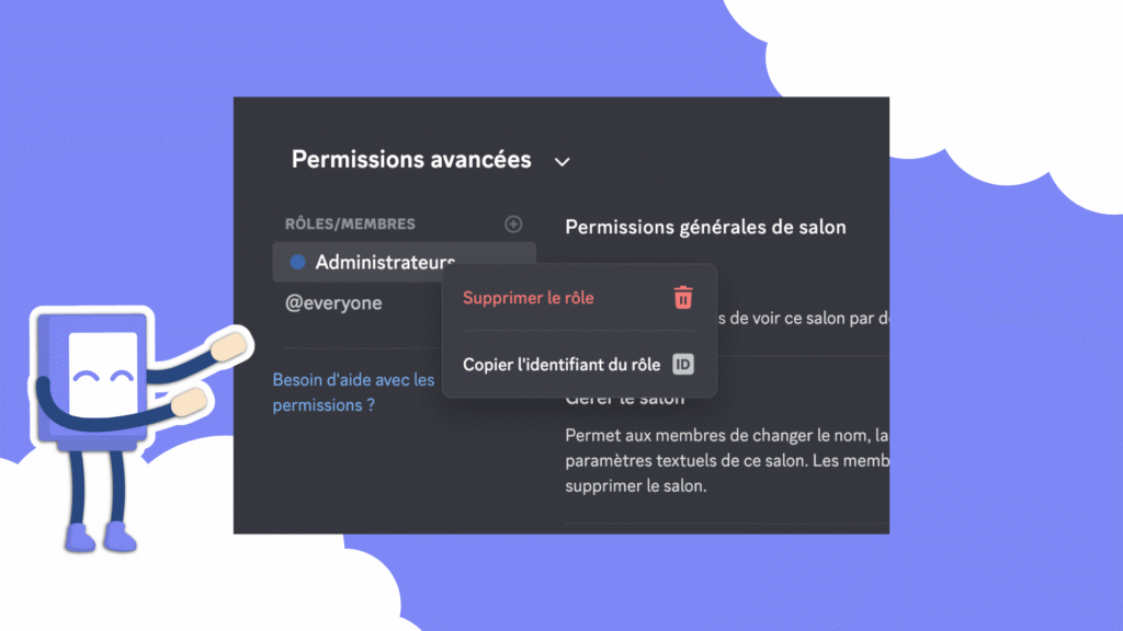 Nouvelle option pour supprimer un rôle dans les paramètres d'un salon Discord